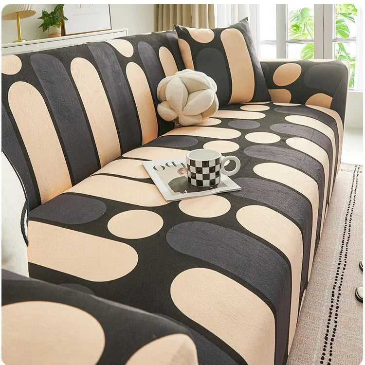 New All-inclusive Anti-cat Scratch Elastic Sofa Cover, One-piece Anti-slip Sofa Protective Cover Cover Sofa Oasis Select 3 people 190-230cm Gray 1