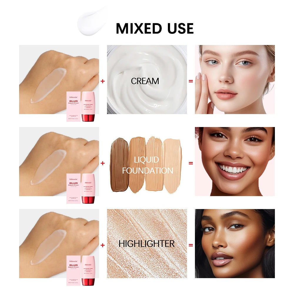 Blur Magnet Primer Base Makeup Natural Matte Make Up Foundation Blur Primer Pores Invisible Even Skin Tone Facial Base Cosmetics Oasis Select