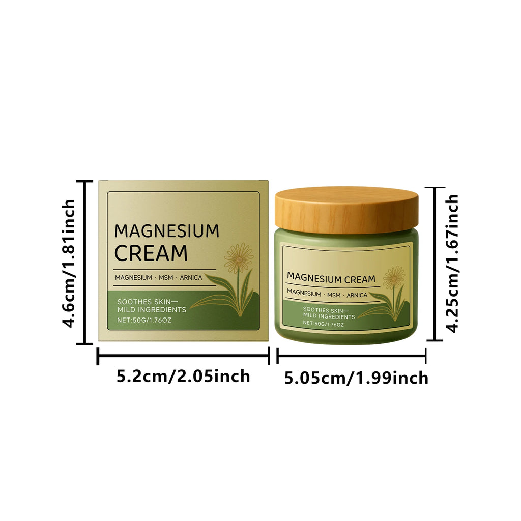 Magnesium Cream for Muscle & Nerve-Relief Moisturizing Body Massage Cream Fast Absorption Support Body Relief Daily Care Oasis Select
