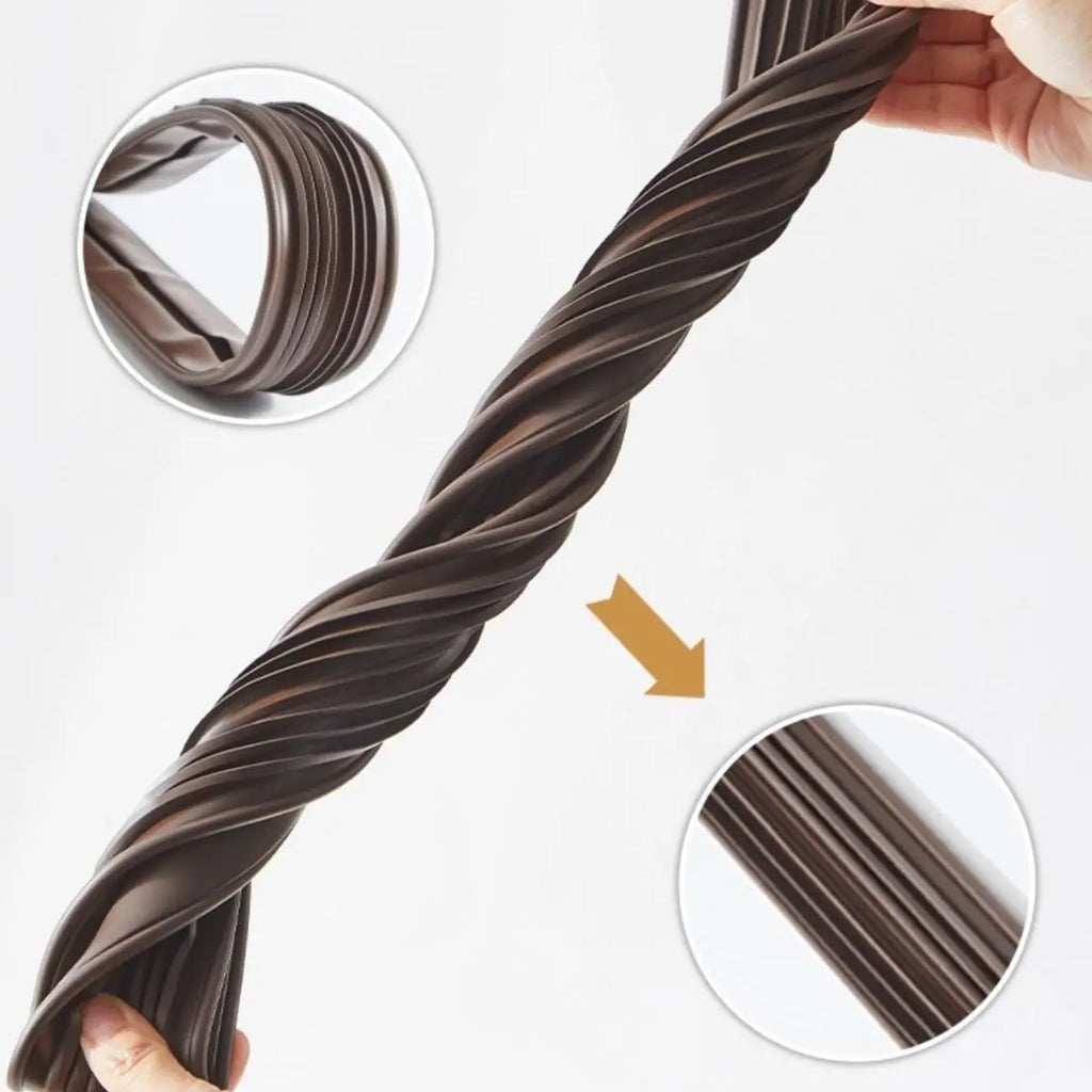 1PC Three-Dimensional Door Bottom Sealing Strip Bedroom Door Gap Soundproof Windproof Insect-Proof Rubber Strip Household Door Oasis Select