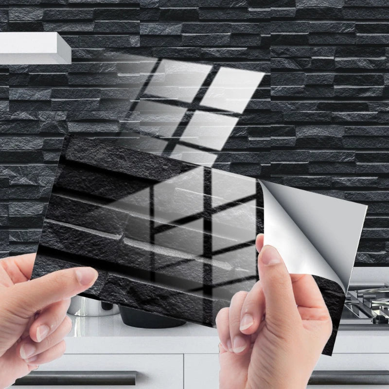 Wall Stickers Home Renovation Crystal Tiles Self-adhesive Flooring Kitchen Oil Resistant Decorative Tiles Material PVC Oasis Select