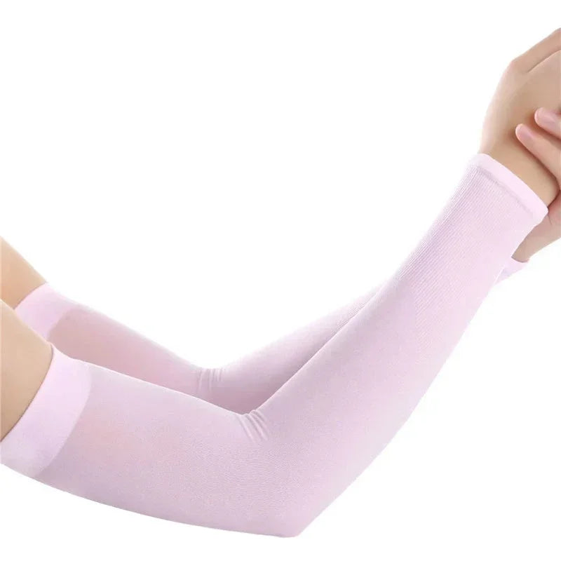 1/2pair Unisex Arm Guards for Men Women, Sleeve Warmers, Sports Sleeves, UV Sun Protection, Hand Cover, Support, Running Fishing Oasis Select 1pair pink-A