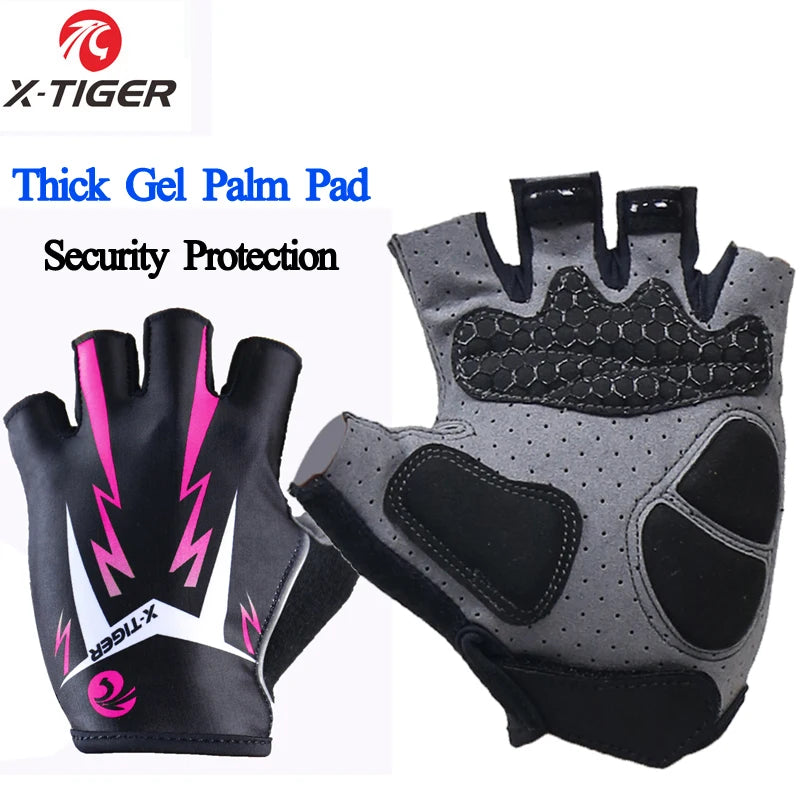 X-TIGER Sports Cycling Gloves Half Finger Women MTB Bike Gloves Running Fitness Gym Riding Motorcycle Bicycle Gloves Oasis Select