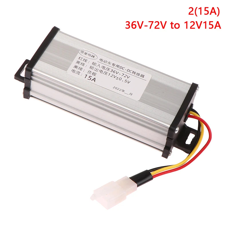 DC 36/48/60/72V to 12V 10A 15A 20A 180W Electric Vehicle DC Converter Electric Power Transformer Oasis Select 215A