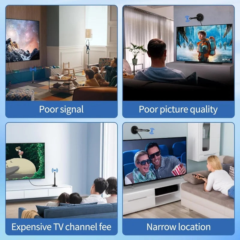Smart ATSC TV Antenna 4K 1080P High-Definition Magnetic Indoor/Outdoor Digital TV Antenna for Clear Picture Reception Oasis Select