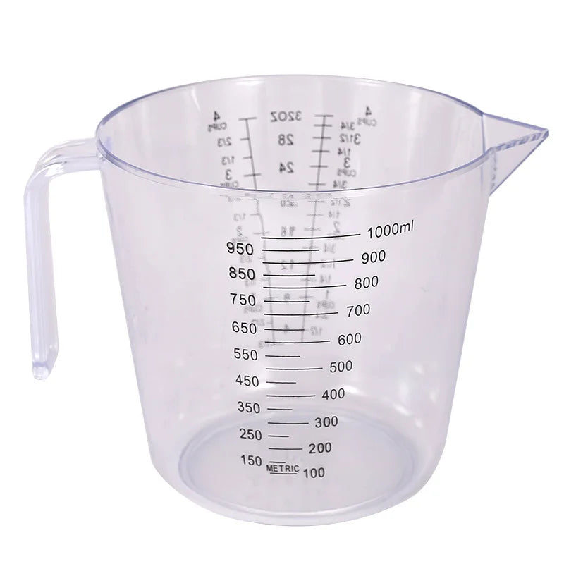 Measuring Cup Premium Graduated Transparent Heat Resisting Plastic Milk Cups Pour Spout with Handle Kitchen Tool Microwavable Oasis Select