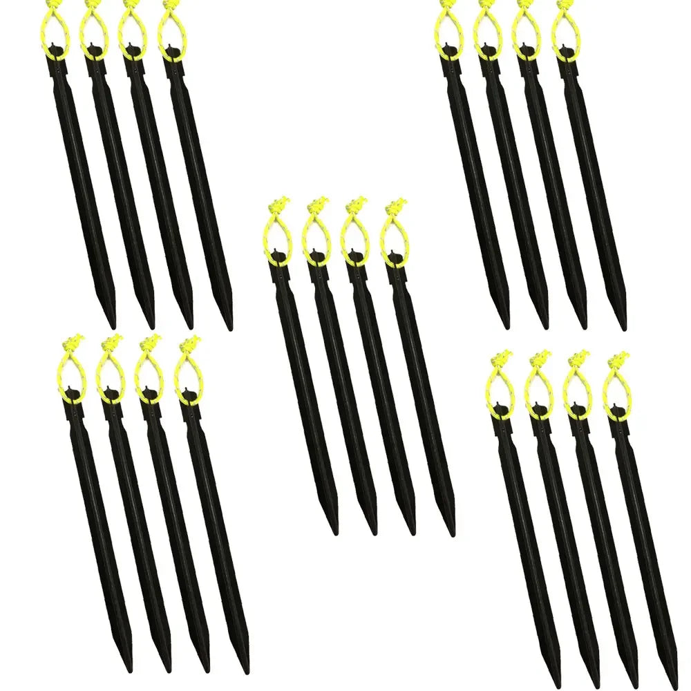 18cm Aluminument Tent Pegs Nails with Rope Stake Camping Hiking Equipment Outdoor Traveling Tent Sand Ground Accessories Oasis Select