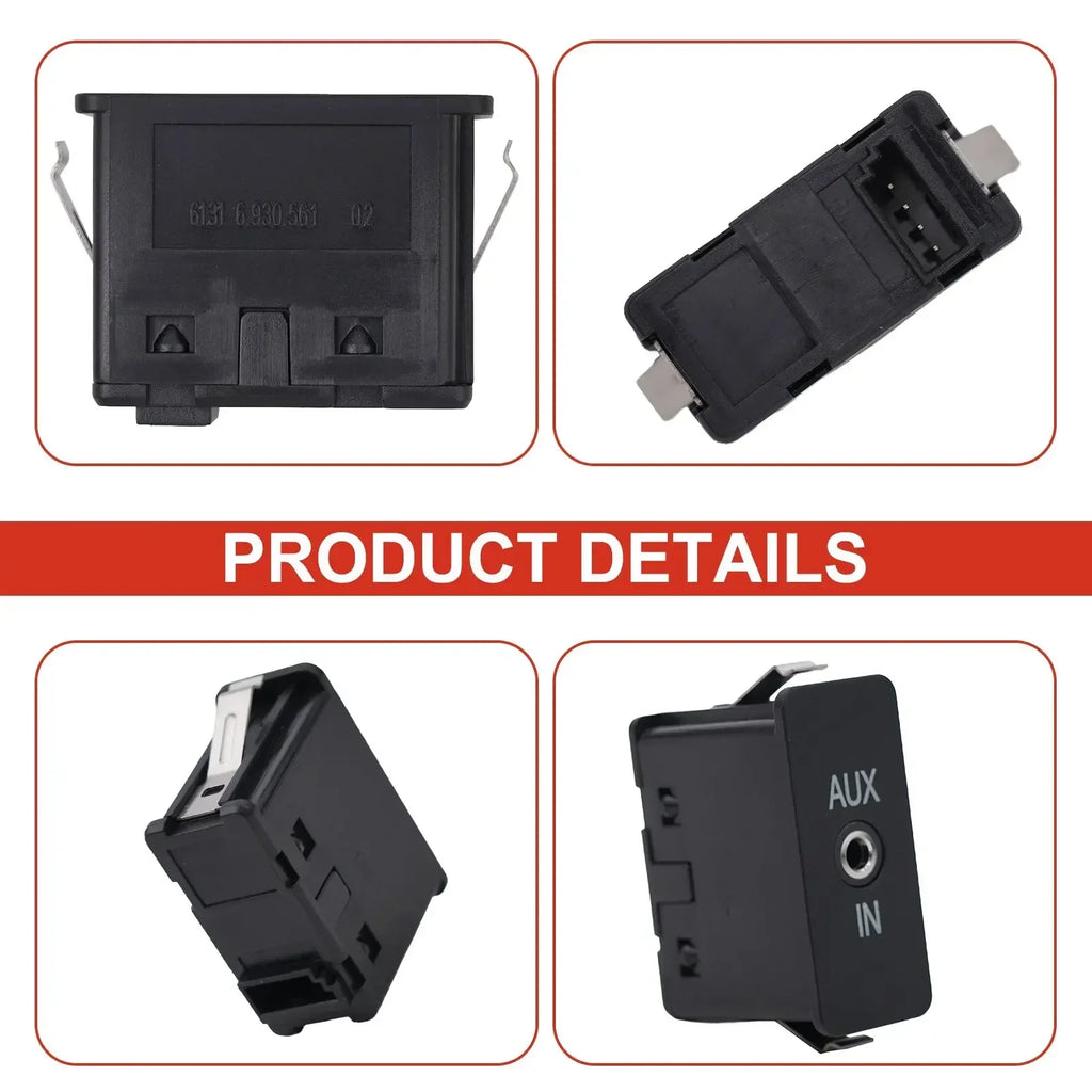 AUX Input Socket for BMW X1 X3 For X5 X6 Z4 E81 E87 E90 E60 E61 Series Compatible OE 6930561 Anti Wear ABS Socket Oasis Select China Mainland