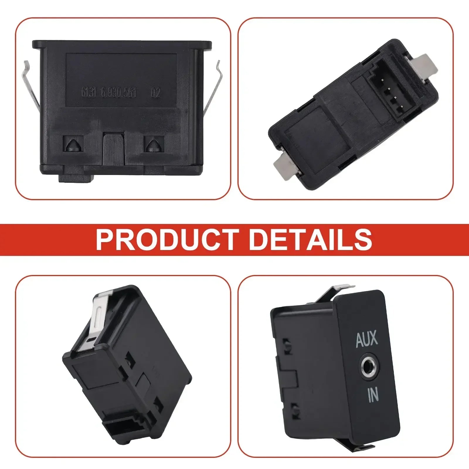 AUX Input Socket for BMW X1 X3 For X5 X6 Z4 E81 E87 E90 E60 E61 Series Compatible OE 6930561 Anti Wear ABS Socket Oasis Select China Mainland