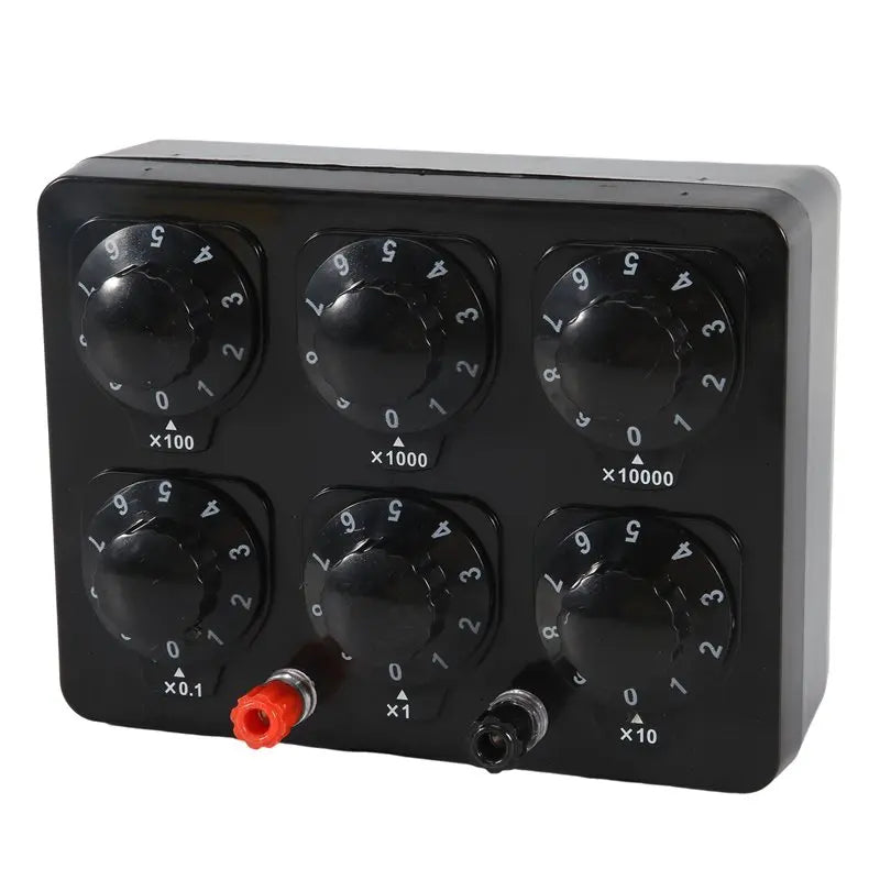 LIKE WISH 0-99999.9 Ohm Simple Resistance Box Precision Variable Decade Resistor Teaching Instrument Teaching Resistance Box Oasis Select Black