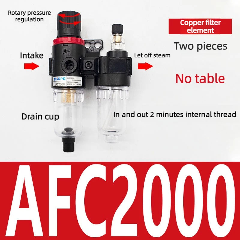 AFC2000G1/4 "air Compressor Oil-water Separator Air Source Processor Two-piece Air Filter for Pressure Reducing Valve Regulator Oasis Select B Without watch AFC2000