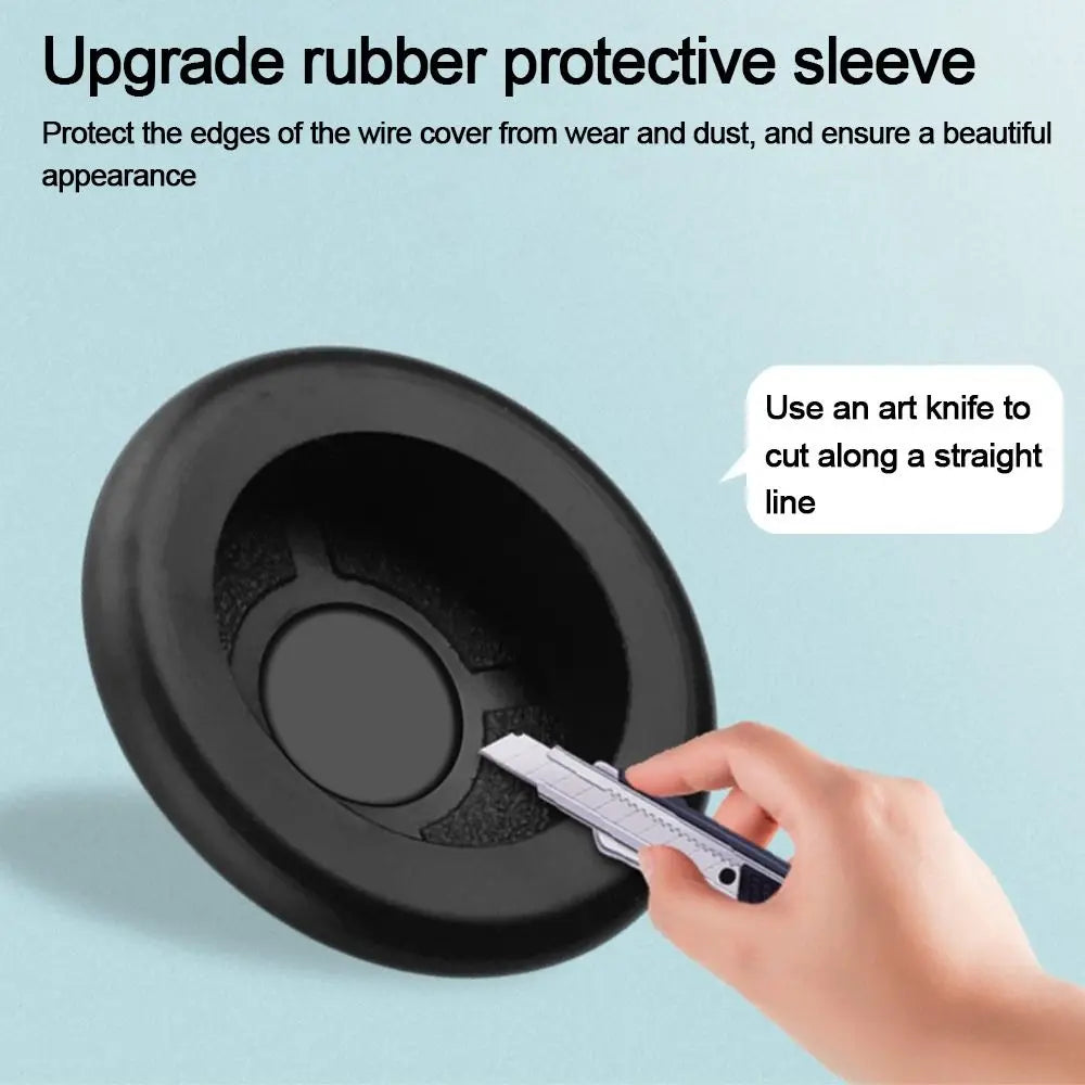 86-Type Wall Blank Panel with Rubber Pad & Cable Outlet Hole