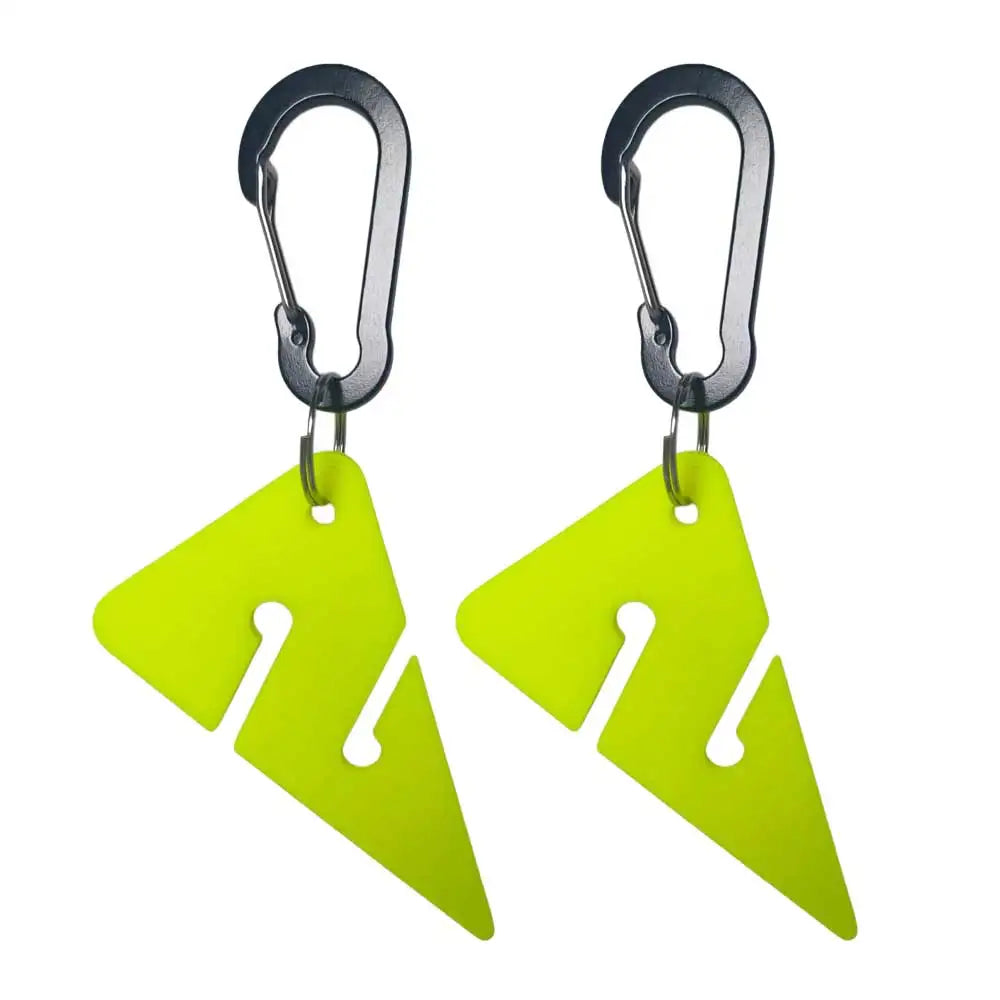 1/2pcs Diving Line Arrow Key Ring Cave Diver Keychain with Carabiner Hook Oasis Select yellow 2pc