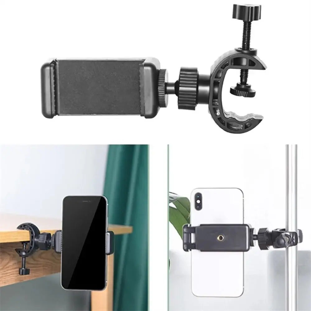 Phone Holder Mount Stand Microphone Stand Mount Tripod Phone Bracket Mobile Cell Support Clip For All Smartphones Oasis Select