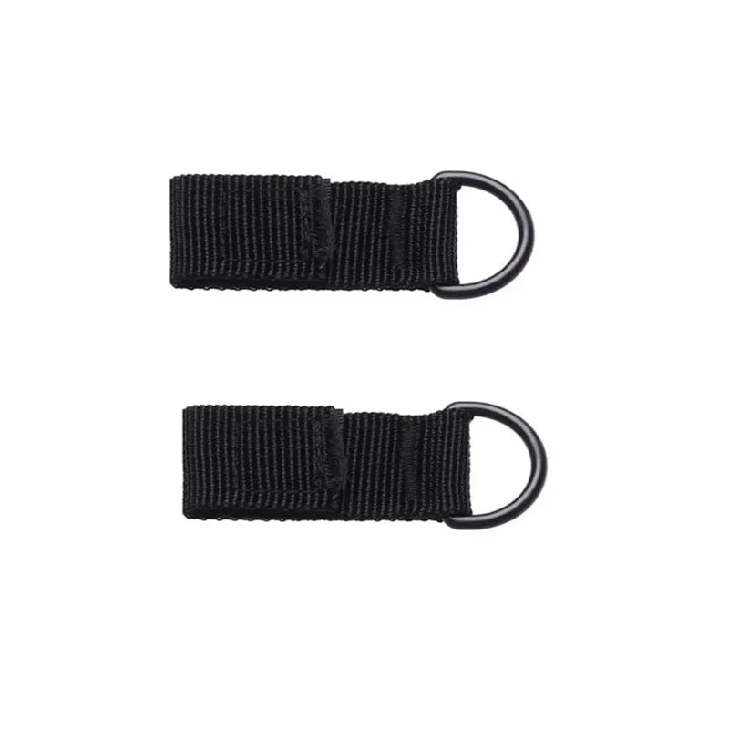 1/2pcs Outdoor Nylon Ribbon Webbing Buckle Key Hooks Clip Tactical Pouch Straps Belt Hooks Outdoor Belt Vest Backpack Hanger Oasis Select 2pcs with buckle-bla