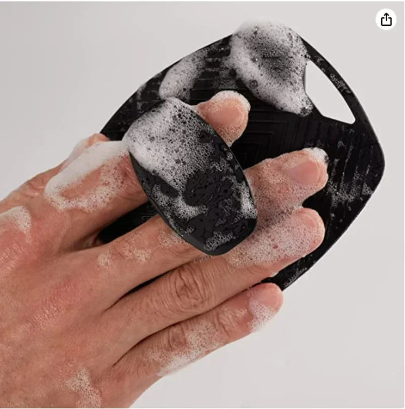 Soft Silicone Body Scrubber Handheld Shower Cleansing Brush Gentle Exfoliating Massage Kinds Skin Brush Portable Hair Baby Scrub Oasis Select