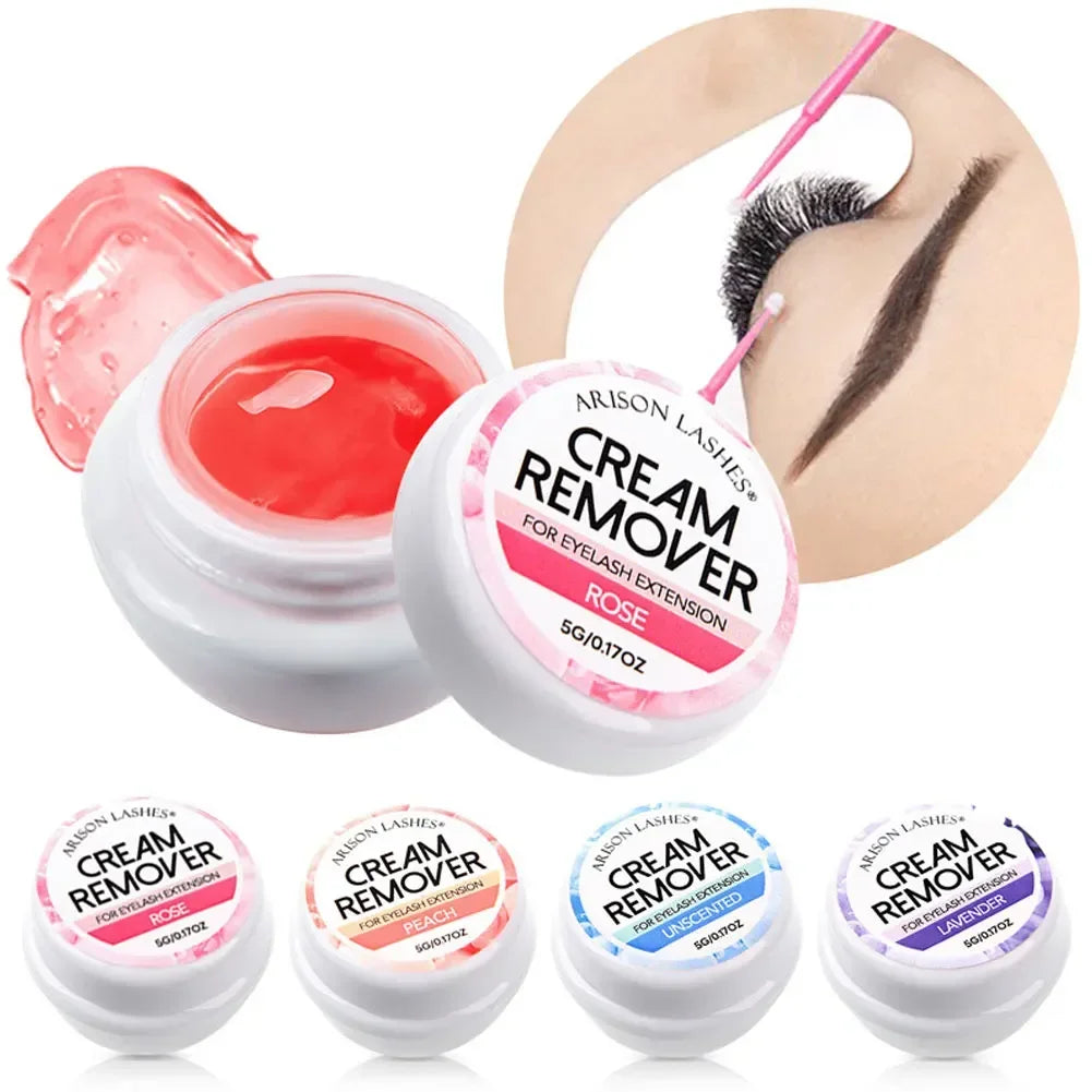 Fast Cleaning Lash Glue Cream Remover Non Irritating Grafting Eyelash Extension Adhesive Gel Remover for Makeup Tools Oasis Select