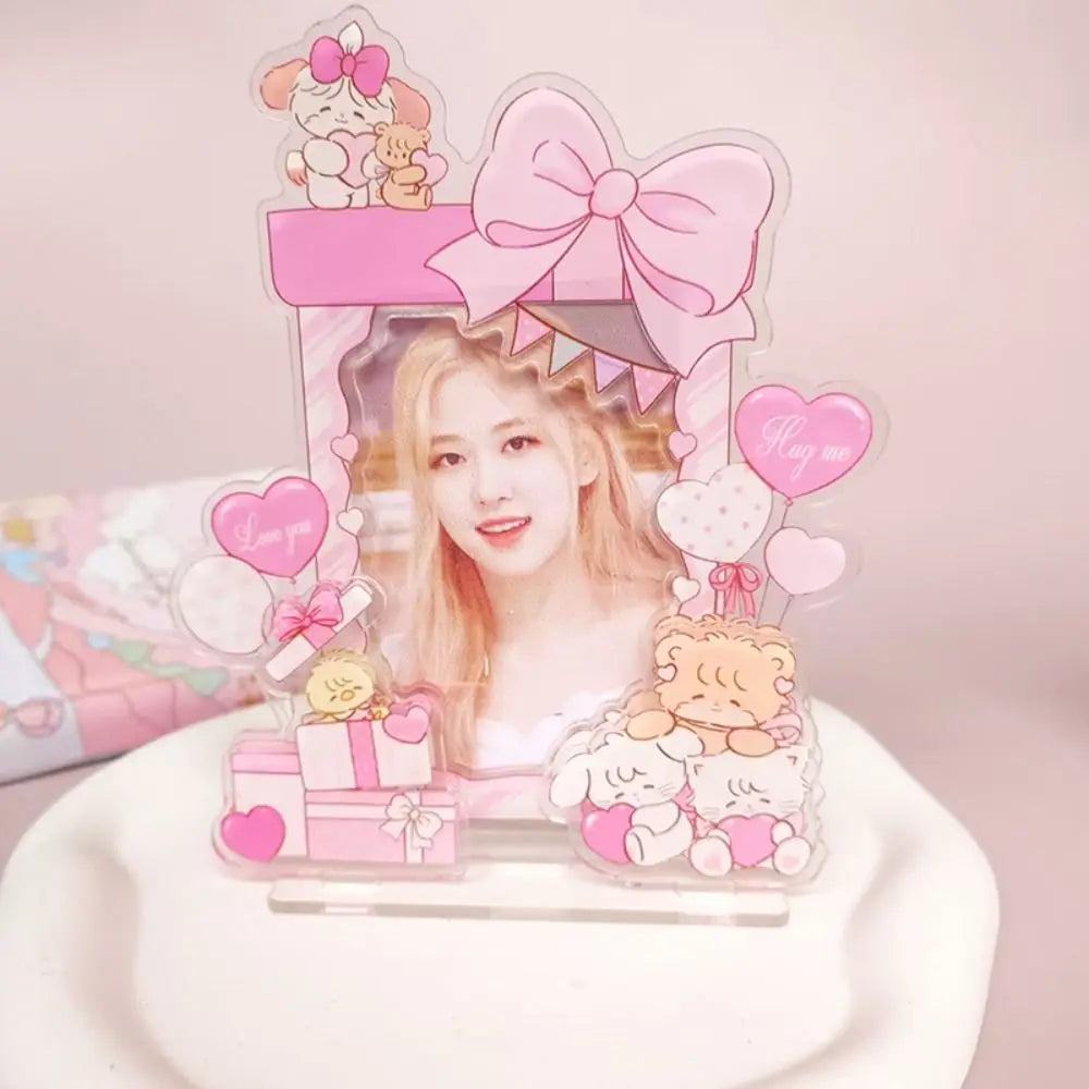 Creative Transparent Idol Card Display Stand Dustproof Waterproof Photo Card Holder INS Korean Card Protective Case Gifts Oasis Select