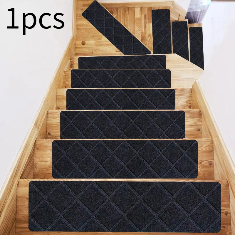 1pcs Stair mat step mat floor mat glue-free self-adhesive tpr non-slip mat brushed embossed repeated use Oasis Select 76x20.3cm 1pcs Masonry pattern 1pcs 4