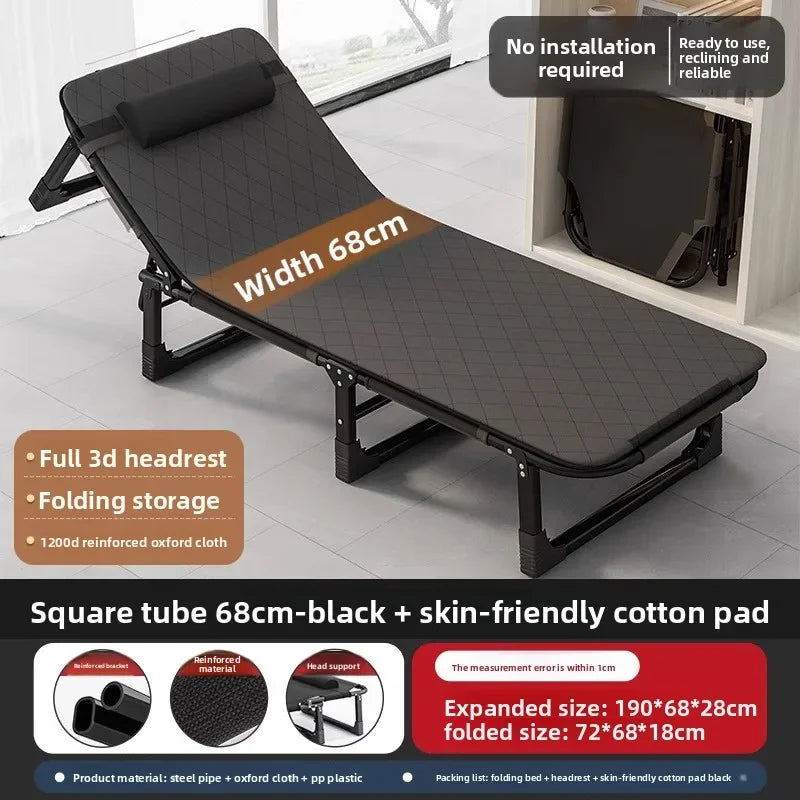 Folding Bed Single Household Simple Lunch Break Office Adult March