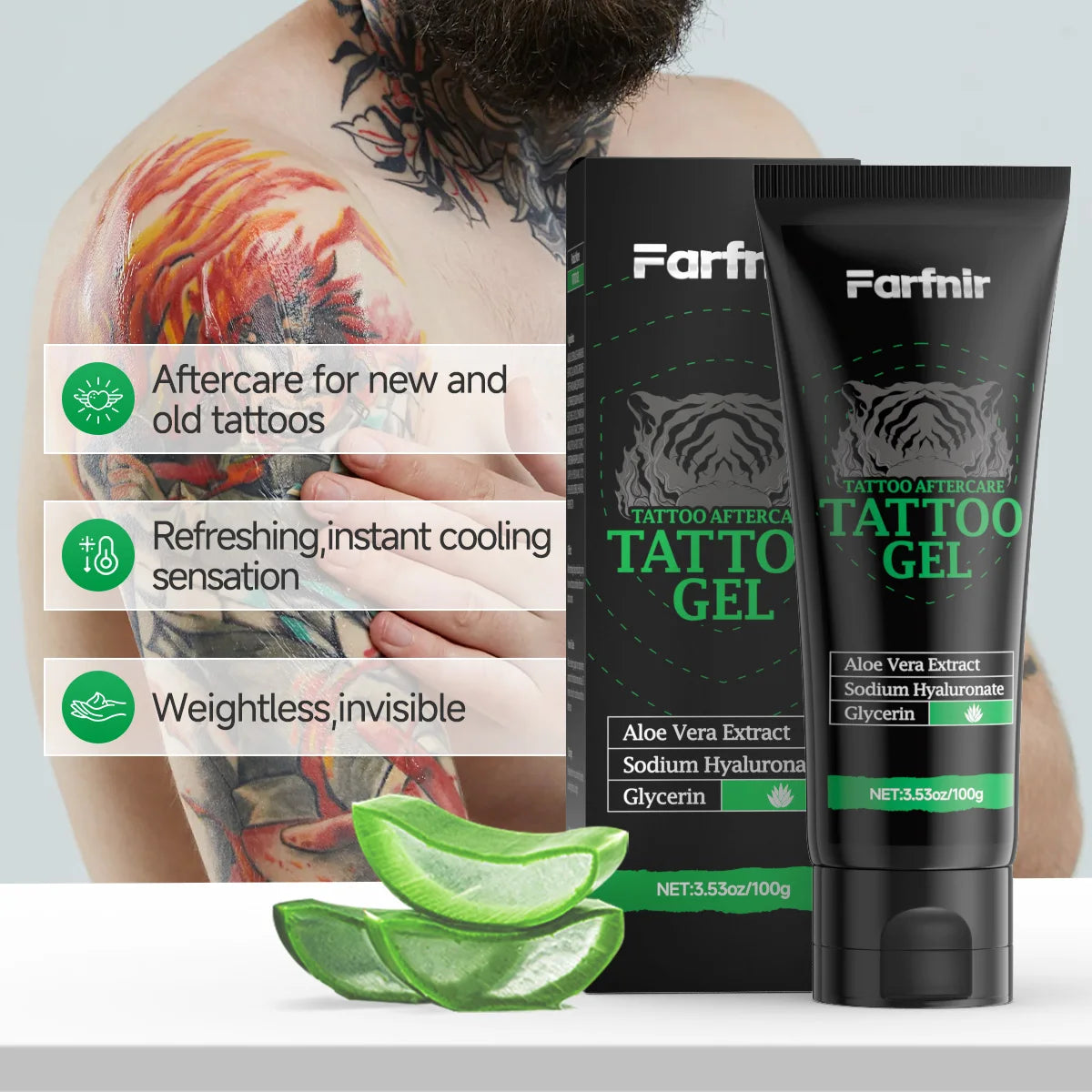 TATTOO GEL Sashimi Post-Surgery Moisturizing and Nourishing Tattoo Care Brightens Skin, Long-Lasting Color Fixation Oasis Select
