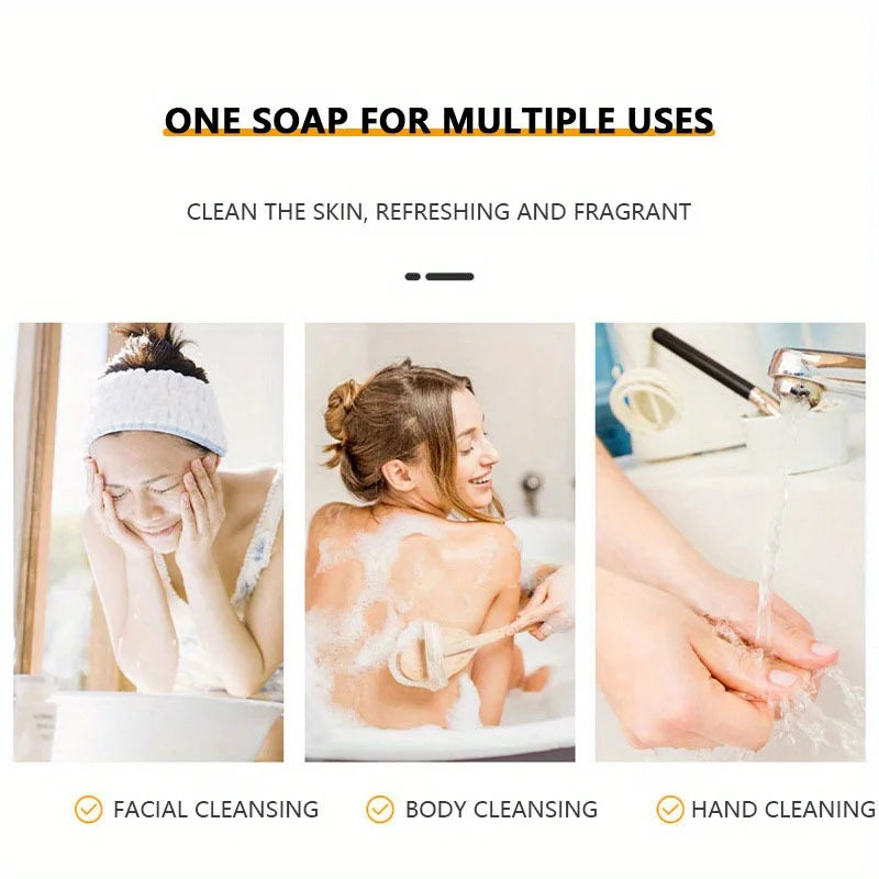 2PCS Agarwood Handmade Soap, enriched with agarwood extract and glycerin, provides deep cleansing, full-body bathing, hydration Oasis Select