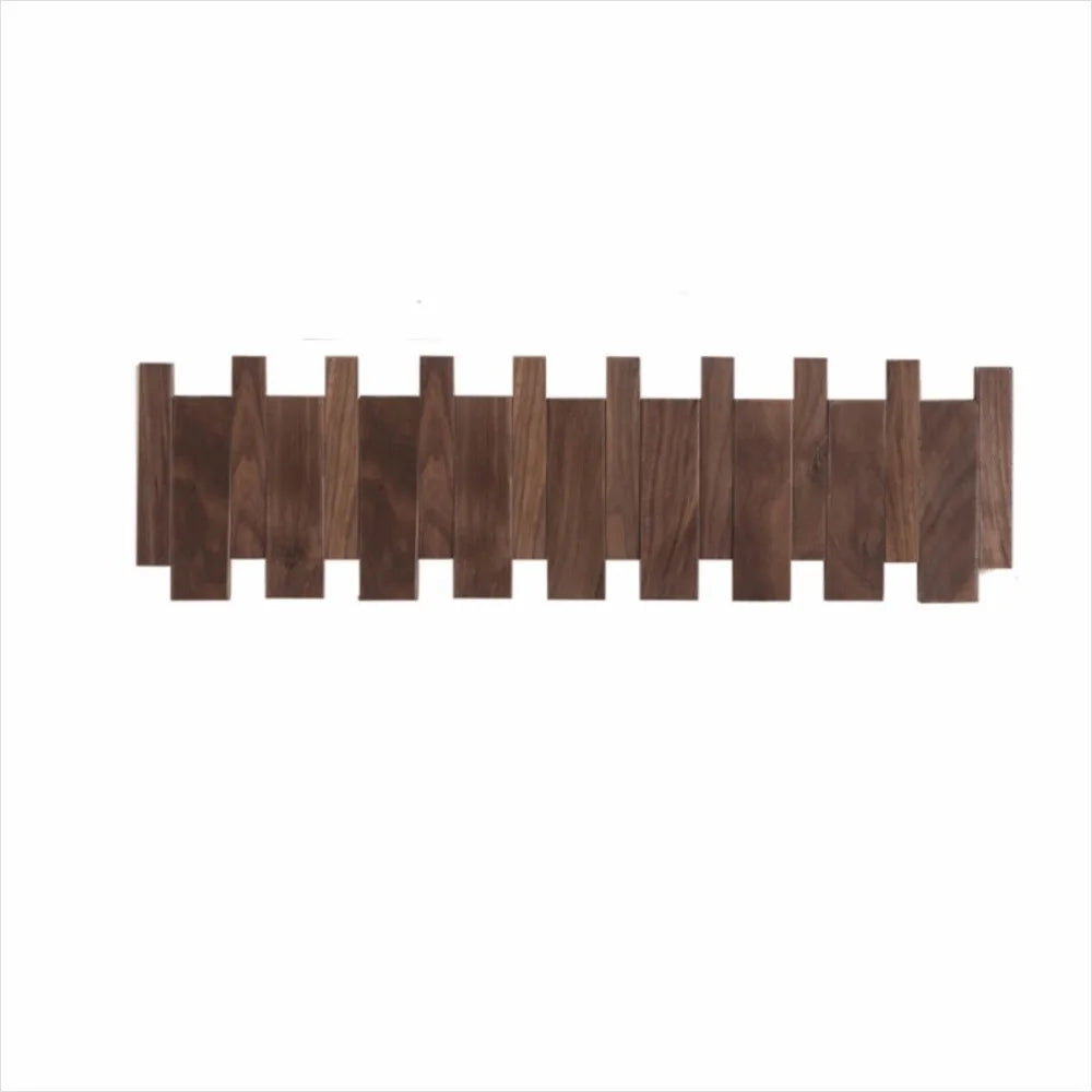 New Wall Mounted Wood Coat Racks with 8 Hooks Piano Key Shaped Entry Door Porch Hanging Hook Art Hats Organizer Keys Oasis Select Coffee 8 Hook