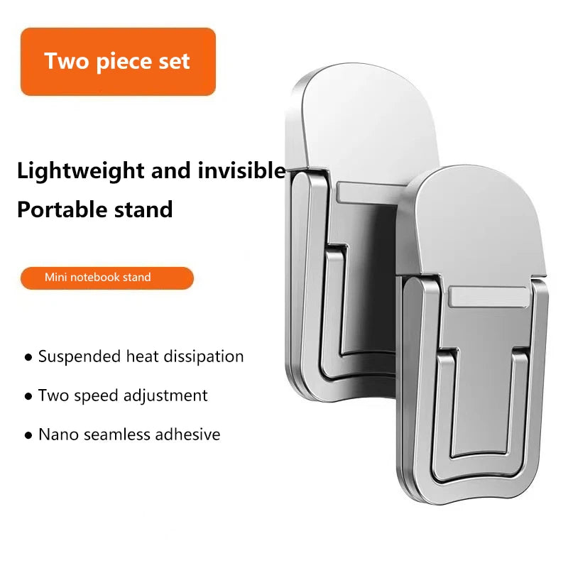 Foldable Mini Laptop Stand Riser – Portable Cooling Bracket Pair