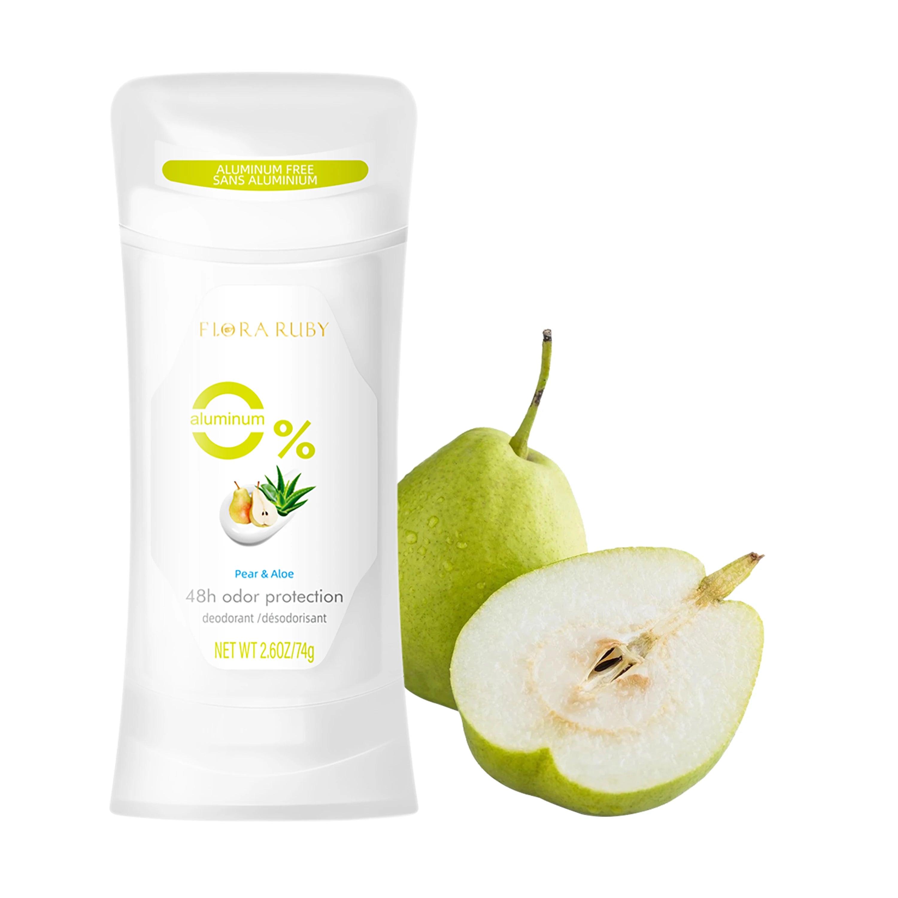 Flora Ruby deodorant stick, long lasting fragrance, keep fresh all day,Eliminate Odor Underarm,Suitable for Daily,Exercise Oasis Select Pear