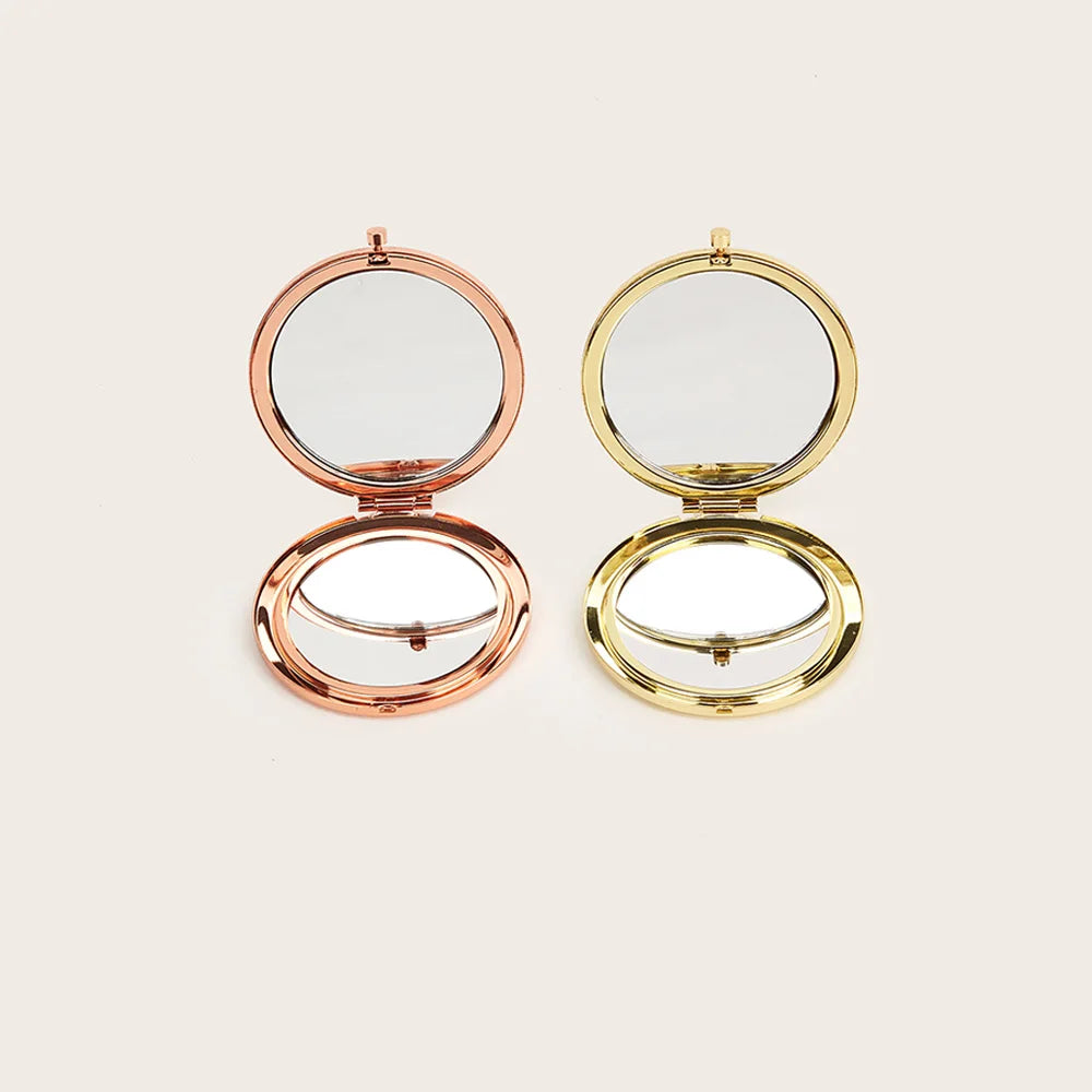 Double-Sided Folding Compact Makeup Mirror with Magnifier Compact Makeup Mirror Oasis Select
