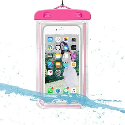 6-Inch Waterproof Phone Pouch for Drift Diving Swimming - Underwater Dry Bag Case Cover for Water Sports Beach Pool Skiing Oasis Select Pink
