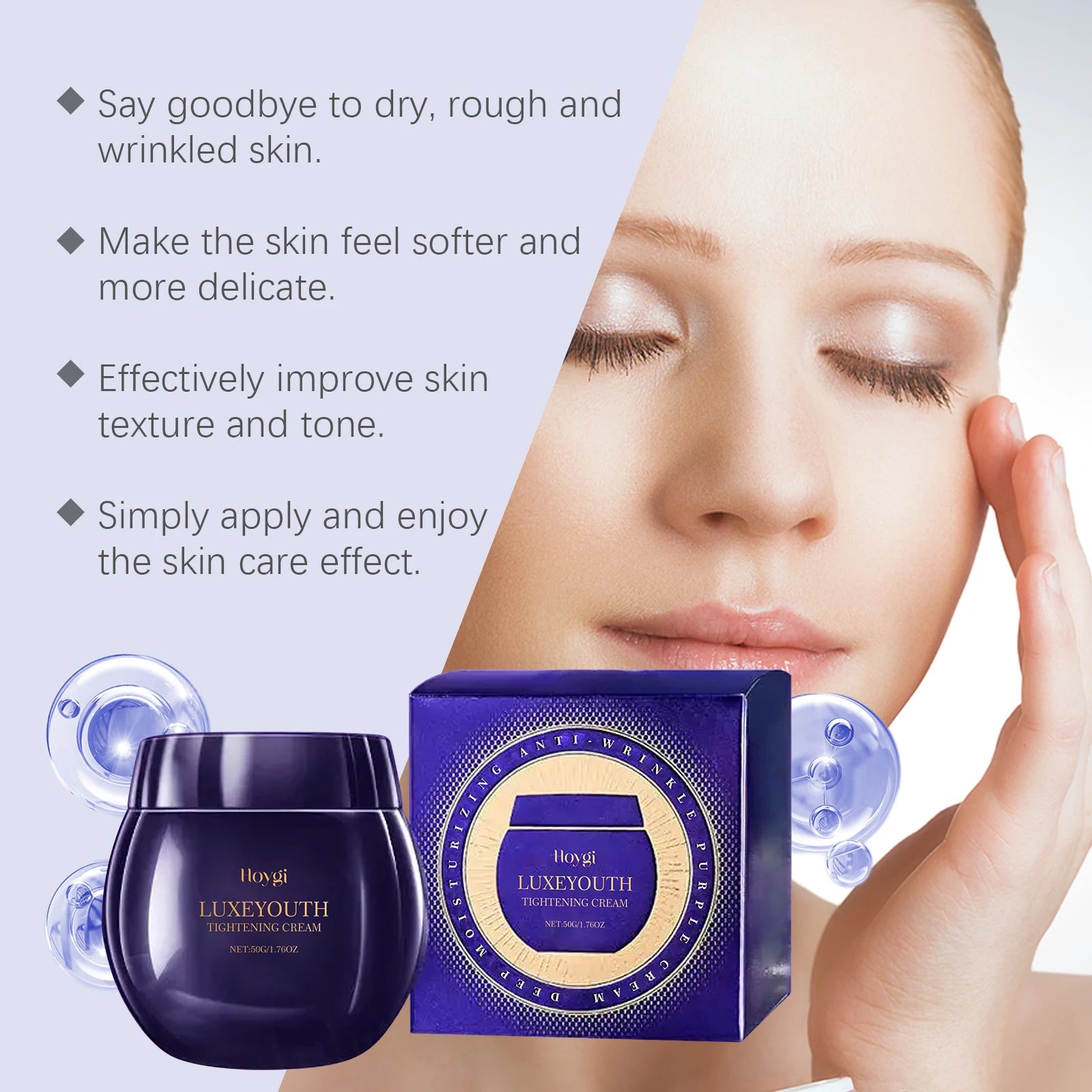 Anti-Aging Wrinkle Moisturizing Cream Daily Improvement Skin Elasticity Facial Hydration Nourishing Care Smooth Delicate Skin Oasis Select