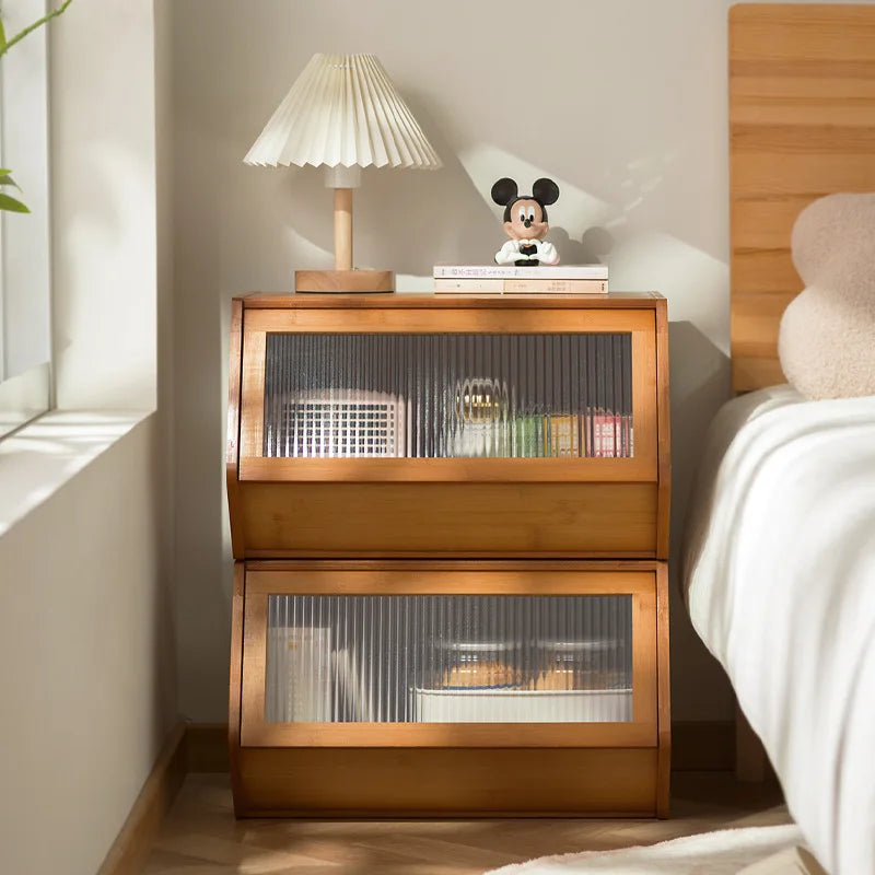 Creative bedside table, simple modern bedroom, household bedside storage, lockers, cabinets, rental room can be stacked Oasis Select