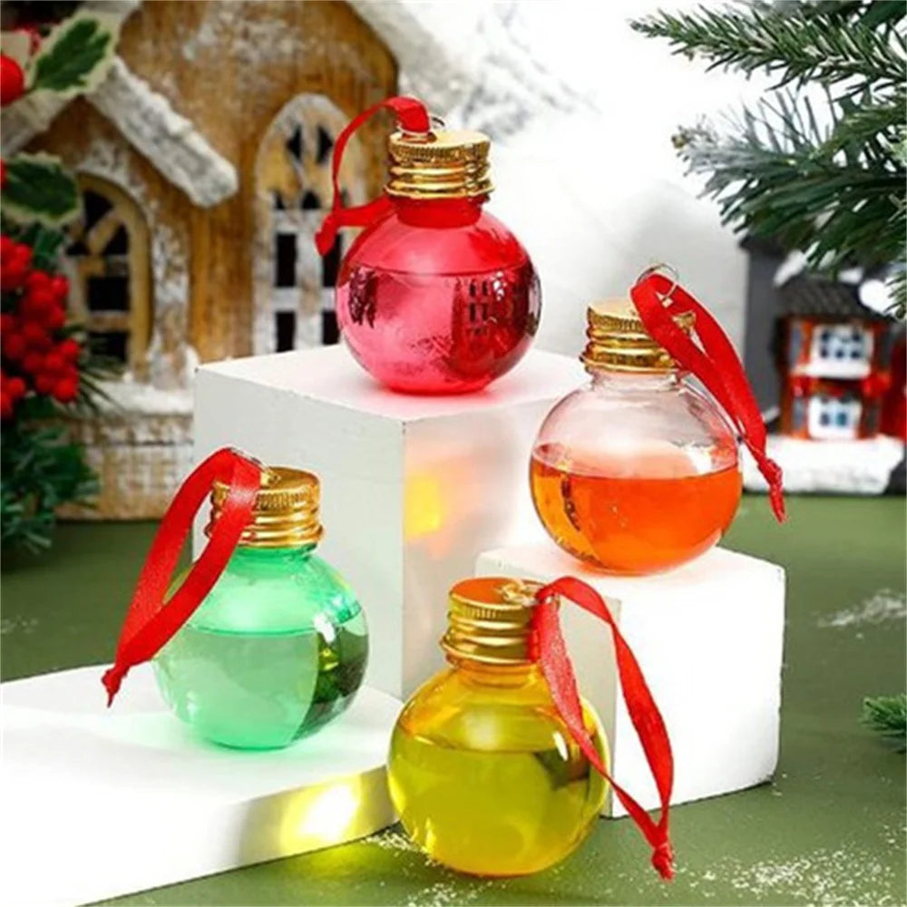 10-Pack Fillable Clear Christmas Ball Ornaments – 50ml DIY Baubles