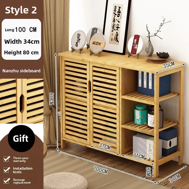 Multi-functional Dining side cabinet Kitchen locker Living room storage cabinet Multi-layer narrow crack shelf cabinet Oasis Select Large double doors