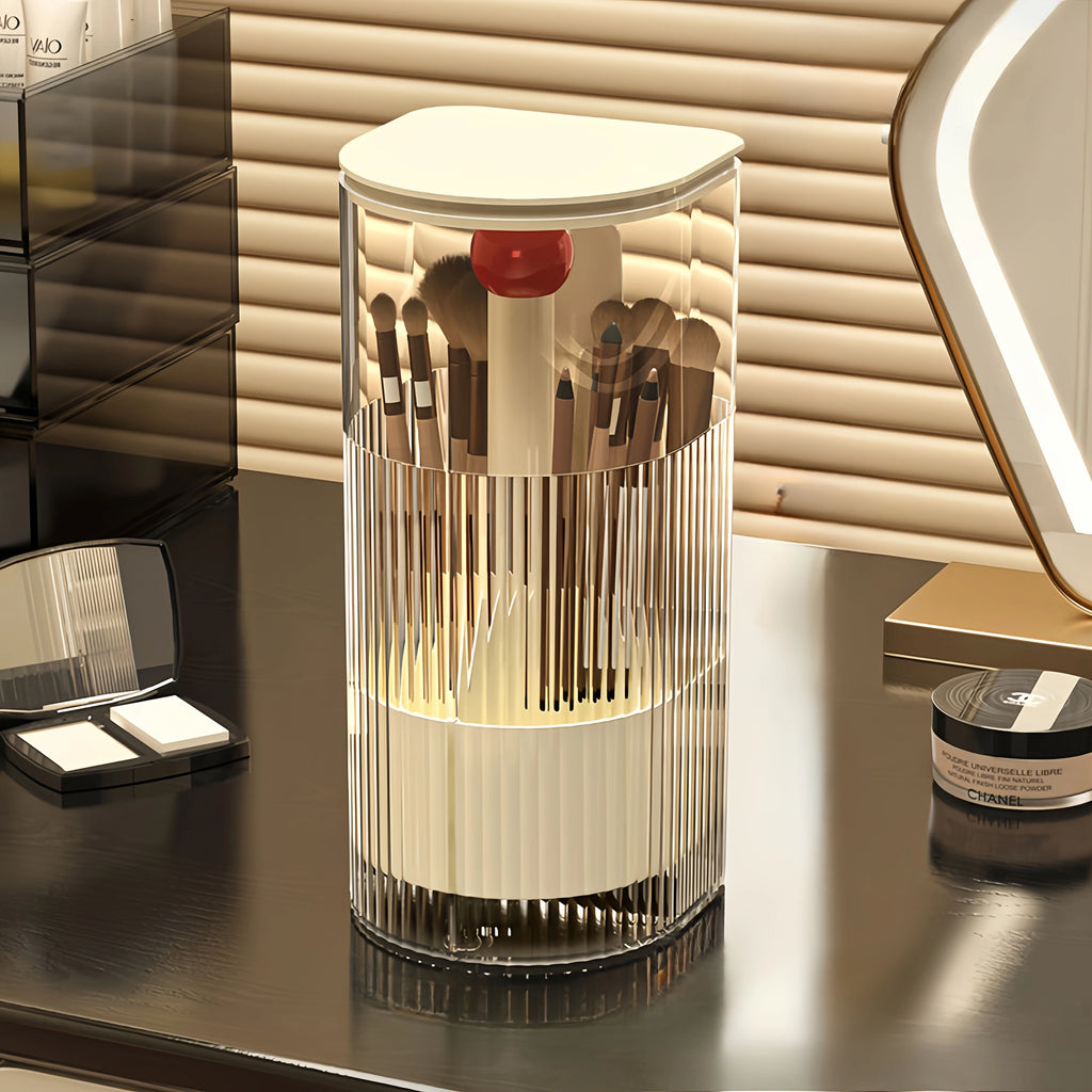 1pc cosmetic brush storage tube, press dustproof, high-grade eyebrow pencil shelf, automatic lifting brush barrel. Oasis Select B
