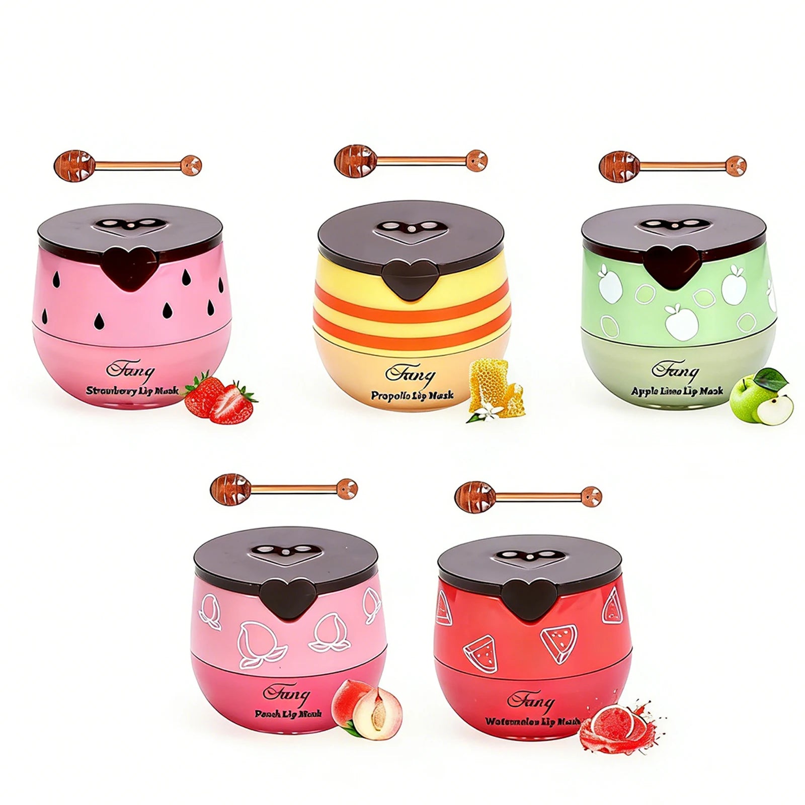 Propolis Lip Mask Moisturizing Repairing Lip Balm Stick Fade Lip Lines Hydrating Nourishing Overnight Lip Care For Dry Cracked Oasis Select 5 IN 1 5.5g