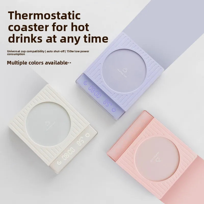 Smart Heating Coaster – Adjustable Temp & Auto Power-Off