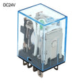Coil Power Relay HH62P JQX 13F with Socket Base for DIN Rail Installation DC12V/DC24V/AC110V/AC220V Compatible Oasis Select F China Mainland