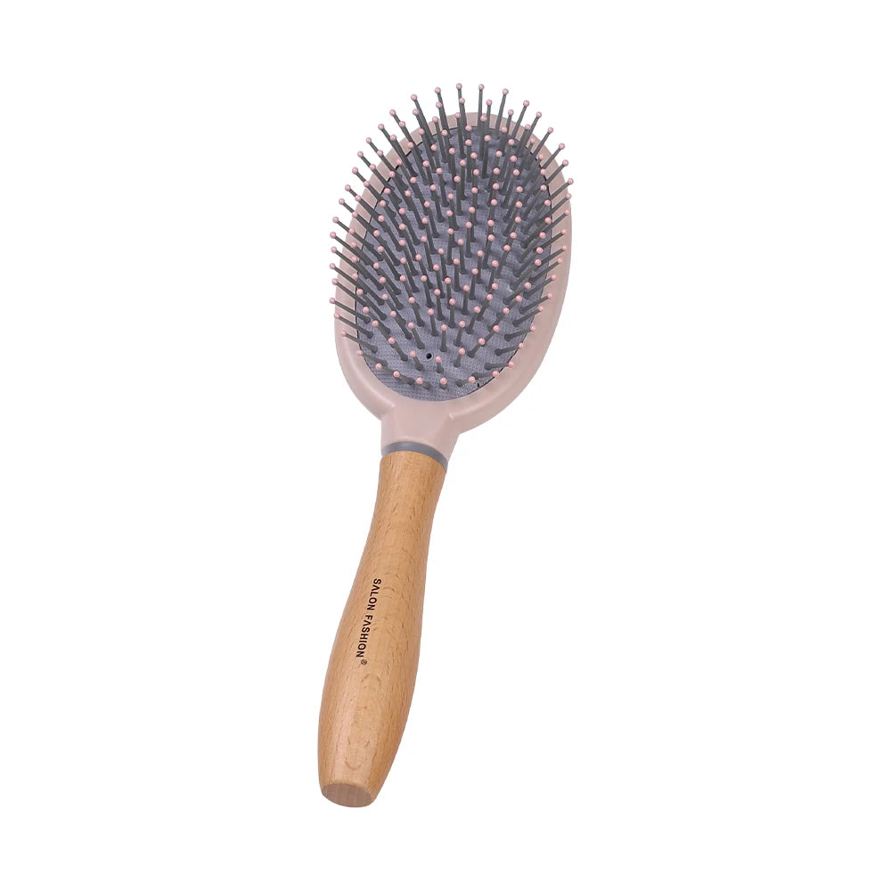 Wooden Handle Anti-Static Air Cushion Hair Brush & Comb