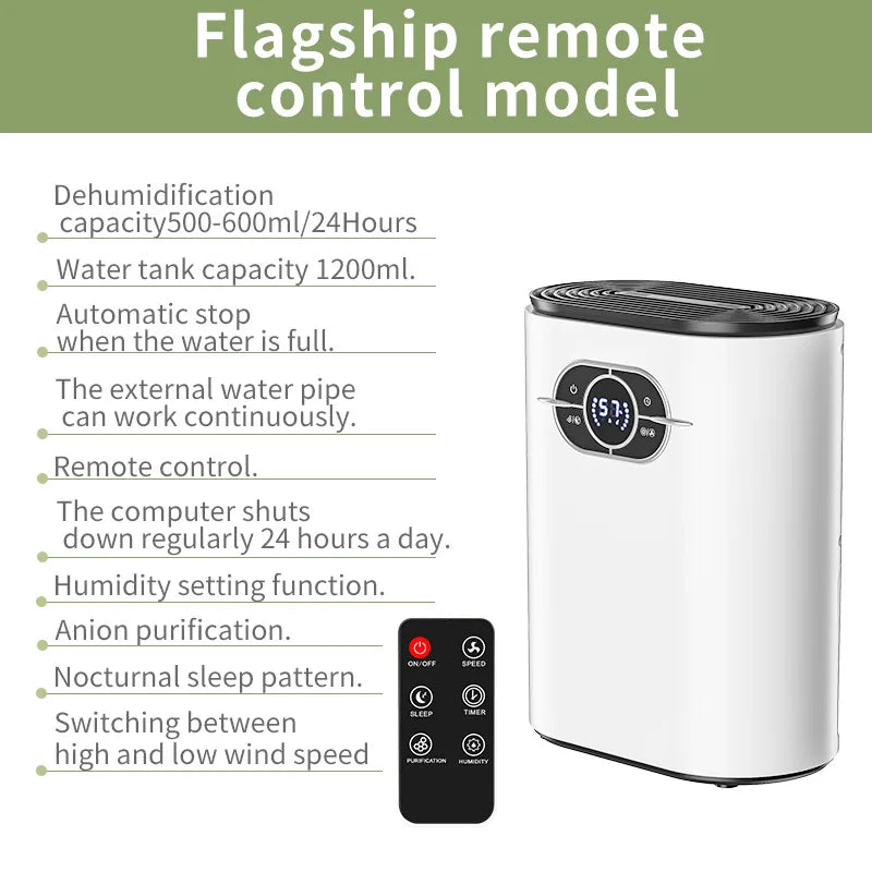 1200ml Portable Semiconductor Dehumidifier for Home & Rooms