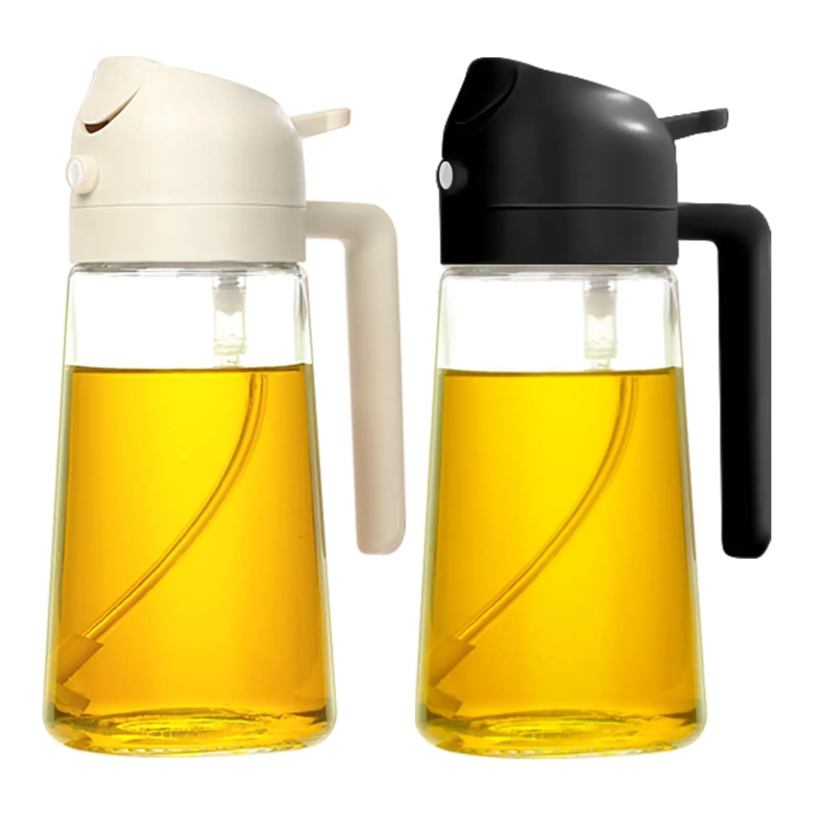 1pc Oil Dispenser Bottle for Kitchen,2 in 1 Olive Oil Dispenser and Oil Sprayer,Oil Spray Bottle 470ML/ 16OZ for Cooking, Kitche Oasis Select