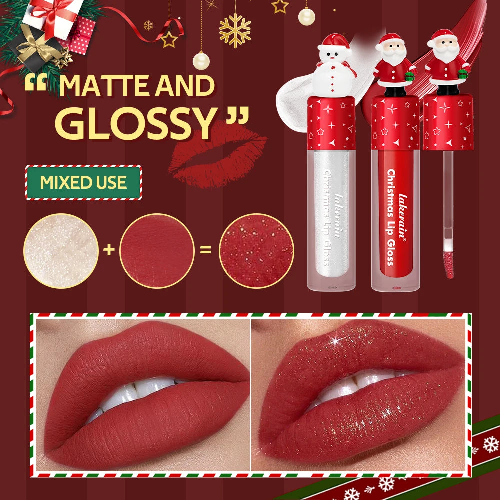 Lakerain Christmas Lip Gloss Set Long Lasting Moisturizing Waterproof Portable Travel Kit Ideal Thanksgiving Christmas Gift Oasis Select