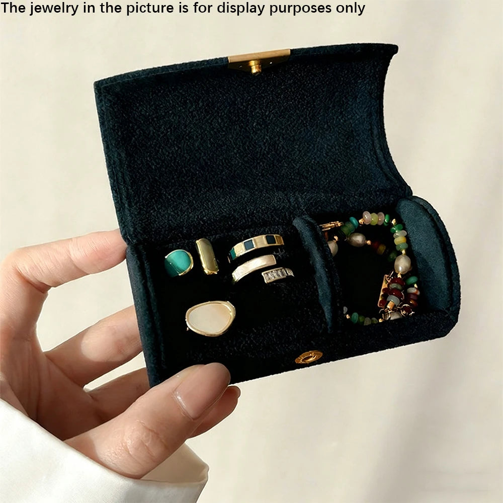 Exquisite portable jewelry storage box for Christmas, anti-oxidation luxury gift box for travel, business trips, and business Oasis Select