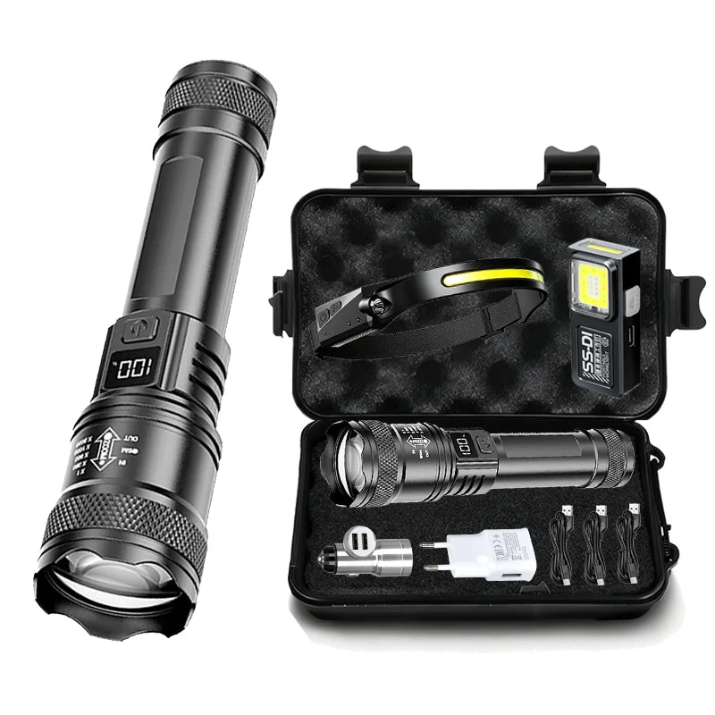 ZHIYU 2000LM LED Flashlight & Headlight Set | Rechargeable