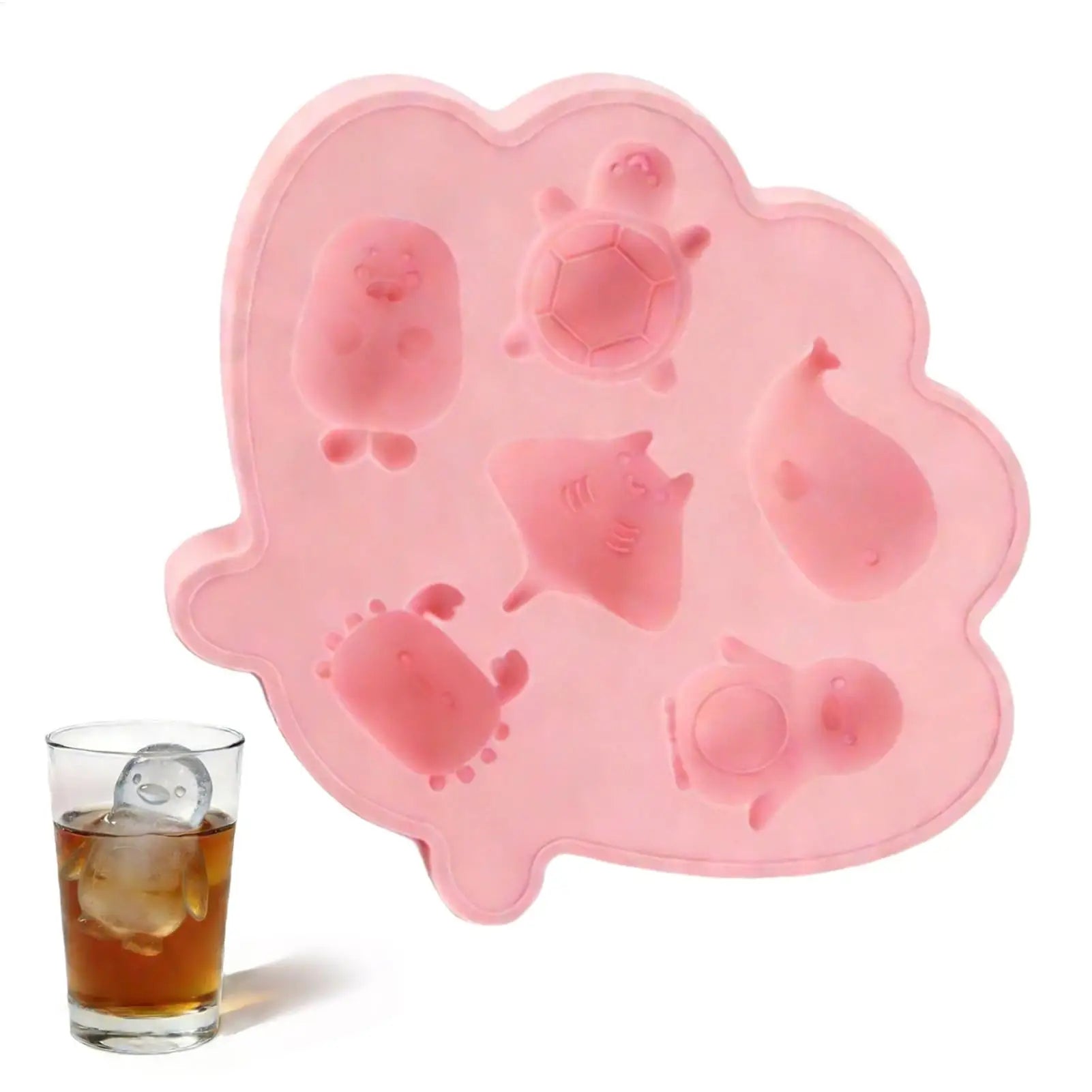 Sea Creature Ice Mold Marine Life Chocolate Mold Reusable Ice Tray Easy Release Silicone Chocolate Mold with Marine Life Shapes Oasis Select