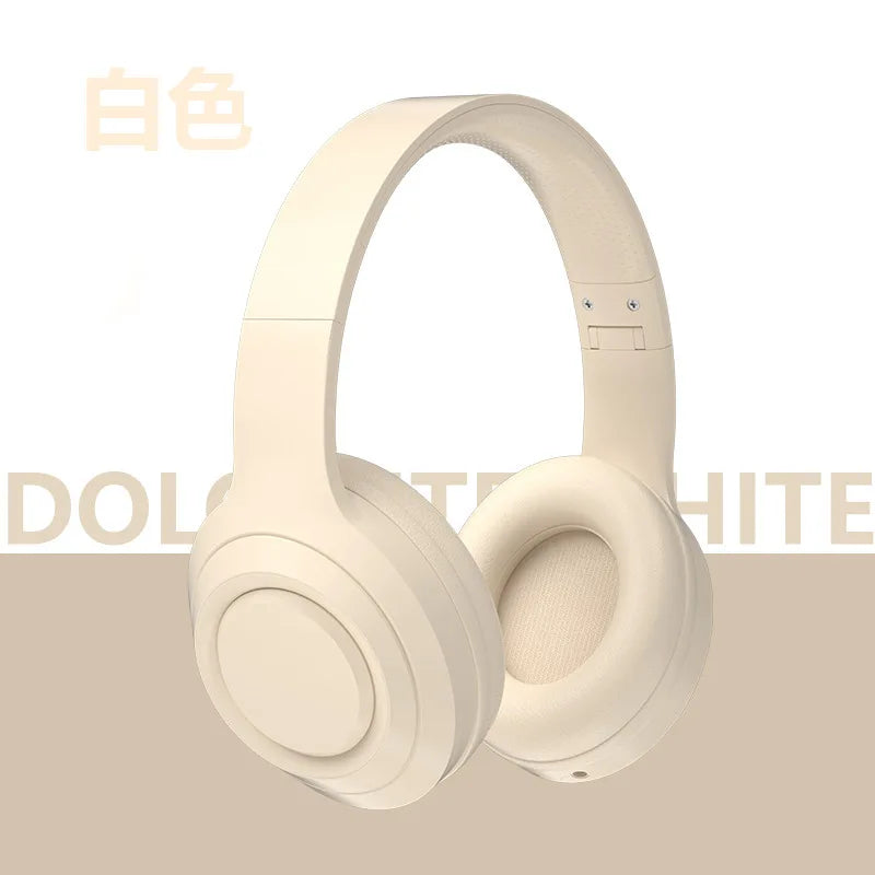 Bluetooth 5.3 Headsets Gaming Headphones Dual Mode Wireless Earphones Foldable Noise Reduction Music Headsets For iPhone Xiaomi Oasis Select Beige