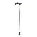 1PC 75-90cm Aluminum Alloy Adjustable Walking Stick 2 Section Stable Anti-Skid Crutch Old Man Hiking Cane Height Oasis Select Silver