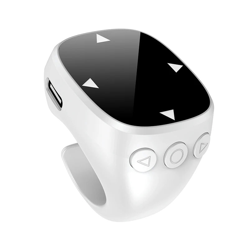 Bluetooth 5.3 Fingertip Scroll Ring – Selfie & Video Remote