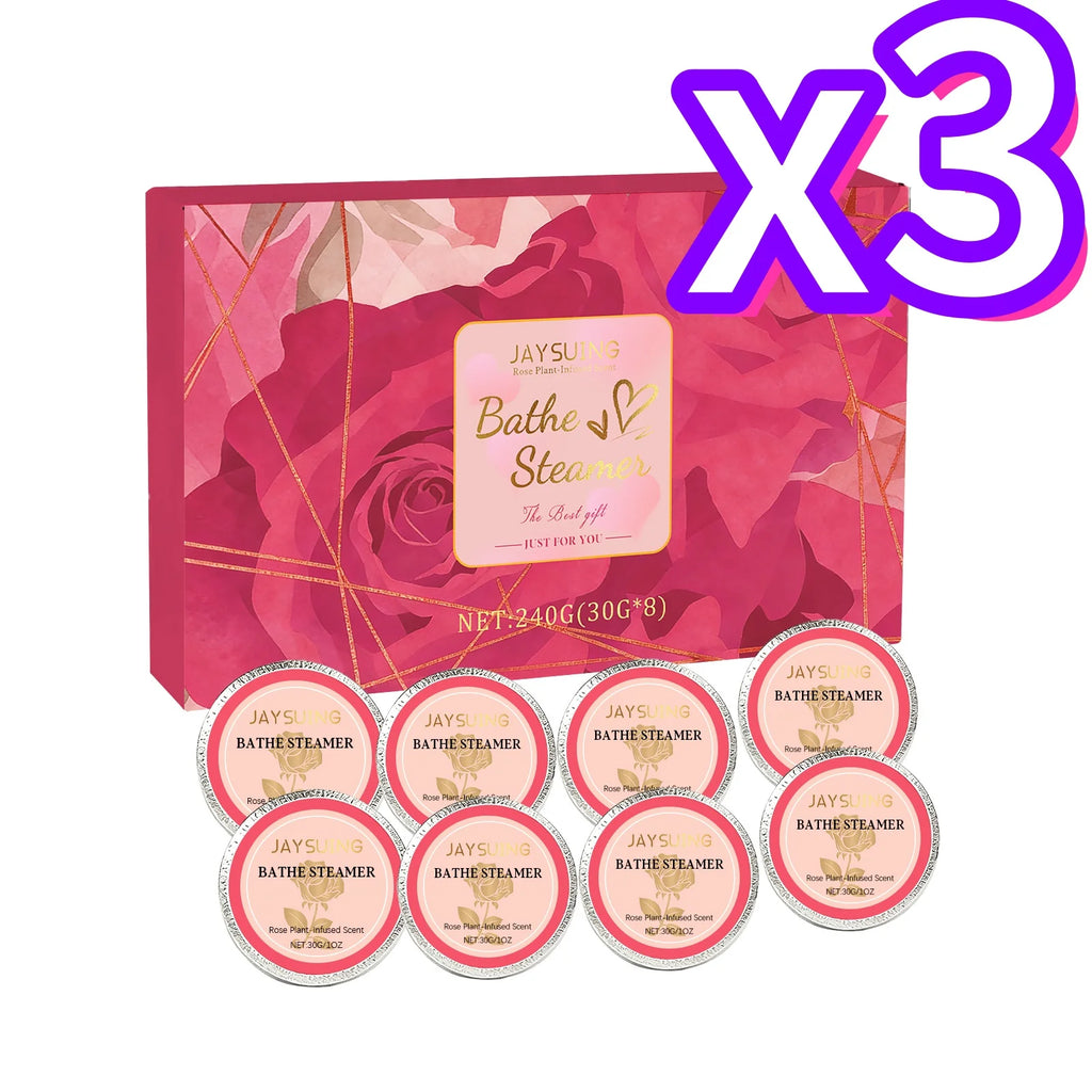 Rose Aromatherapy Shower Tablets – 8pc Relaxing Shower Steamers Shower Steamers Oasis Select 8pcs Boxed X 3PCS ROSE